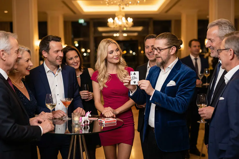 Close-up Zauberei als Walking Act in Lübeck